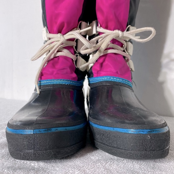 Vintage Baffin Black Pink Blue Winter Boots 11 - Picture 15 of 16